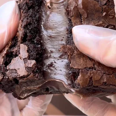 Brownie relleno preparado por Alejandra