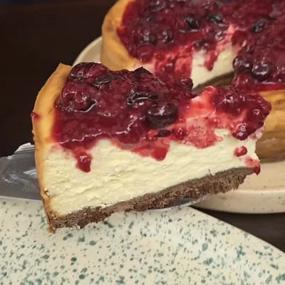 Cheesecake horneado preparado por Natalia